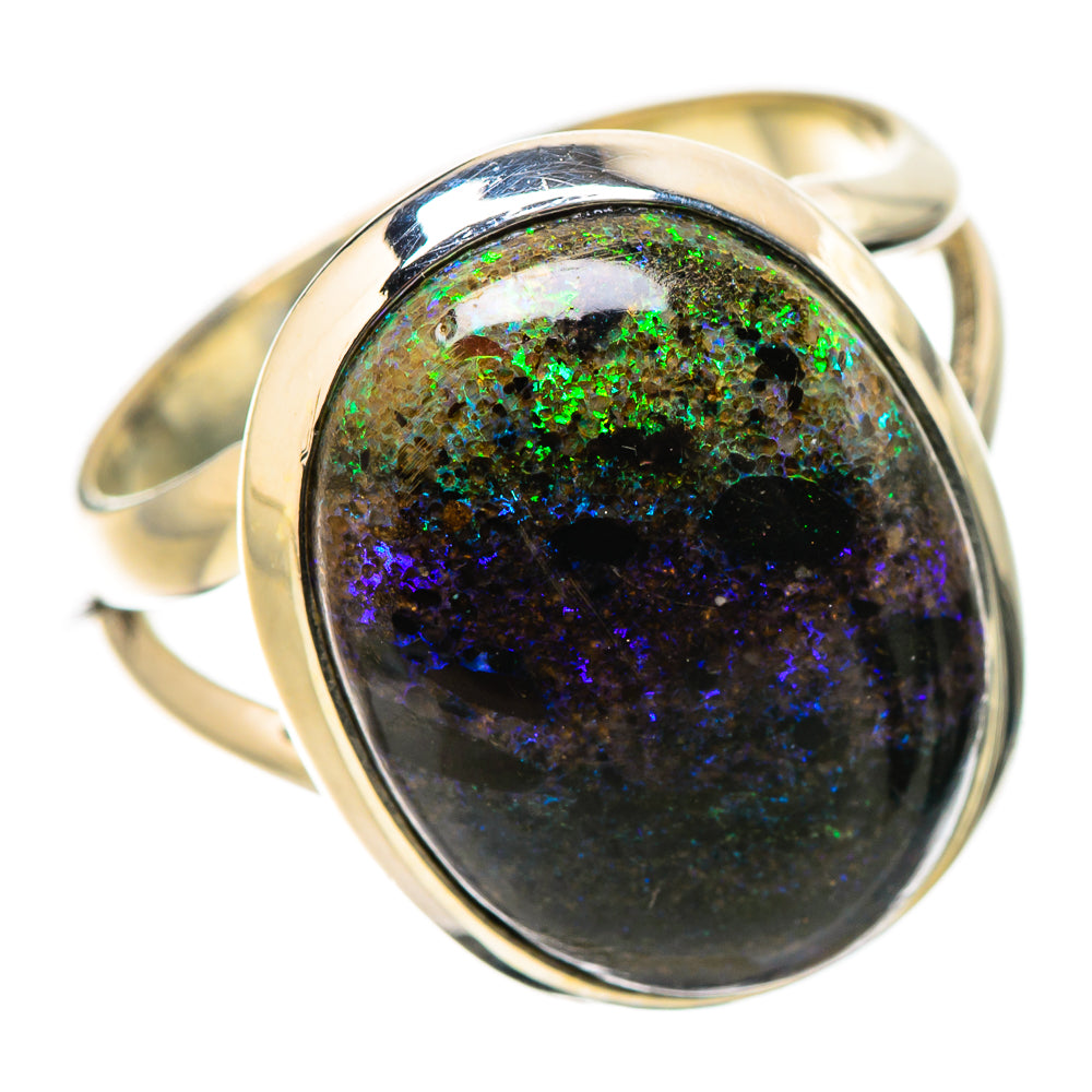 Andamooka Opal Rings handcrafted by Anasilvercos - RING131503 - Photo 2