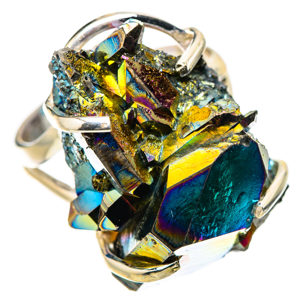Titanium Sunshine Druzy Rings handcrafted by Anasilvercos - RING131504 - Photo 2