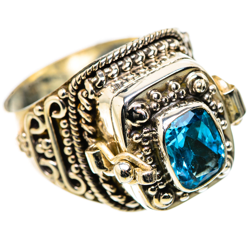 Swiss Blue Topaz Rings handcrafted by Anasilvercos - RING131547 - Photo 2
