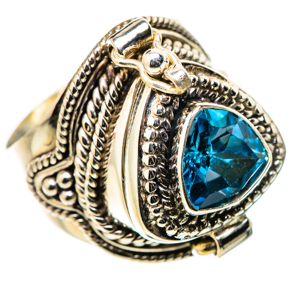 Swiss Blue Topaz Rings handcrafted by Anasilvercos - RING131548 - Photo 2