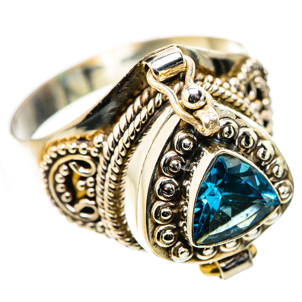 Swiss Blue Topaz Rings handcrafted by Anasilvercos - RING131562 - Photo 2