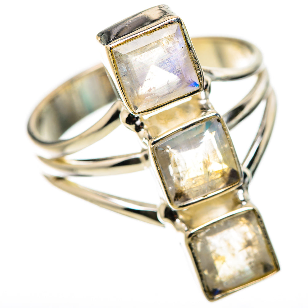 Rainbow Moonstone Rings handcrafted by Anasilvercos - RING131569 - Photo 2
