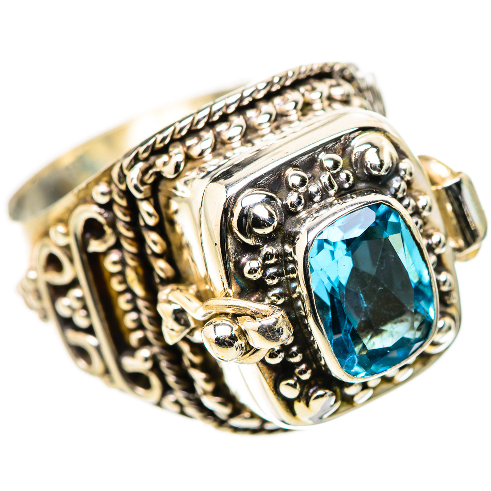 Swiss Blue Topaz Rings handcrafted by Anasilvercos - RING131575 - Photo 2