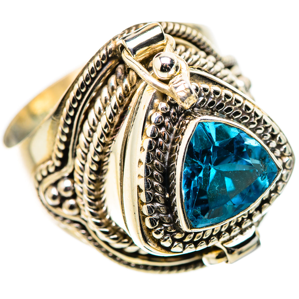 Swiss Blue Topaz Rings handcrafted by Anasilvercos - RING131576 - Photo 2