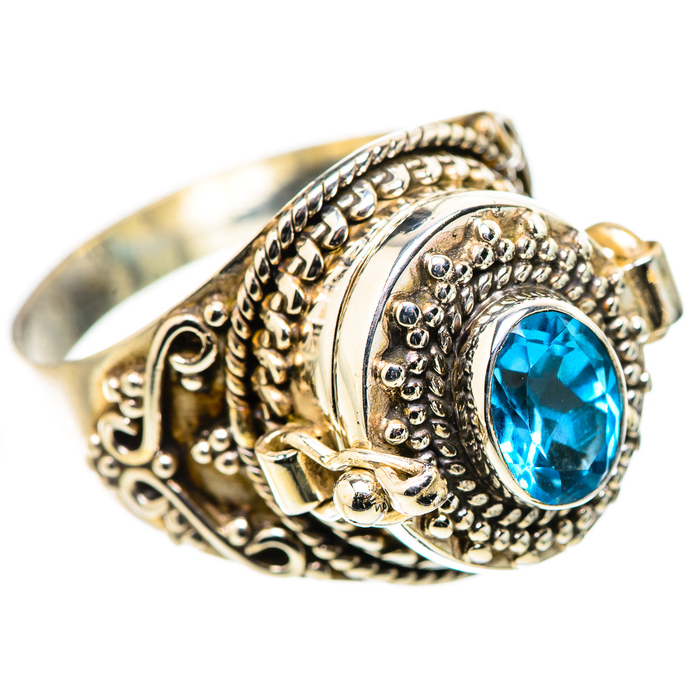 Swiss Blue Topaz Rings handcrafted by Anasilvercos - RING131577 - Photo 2