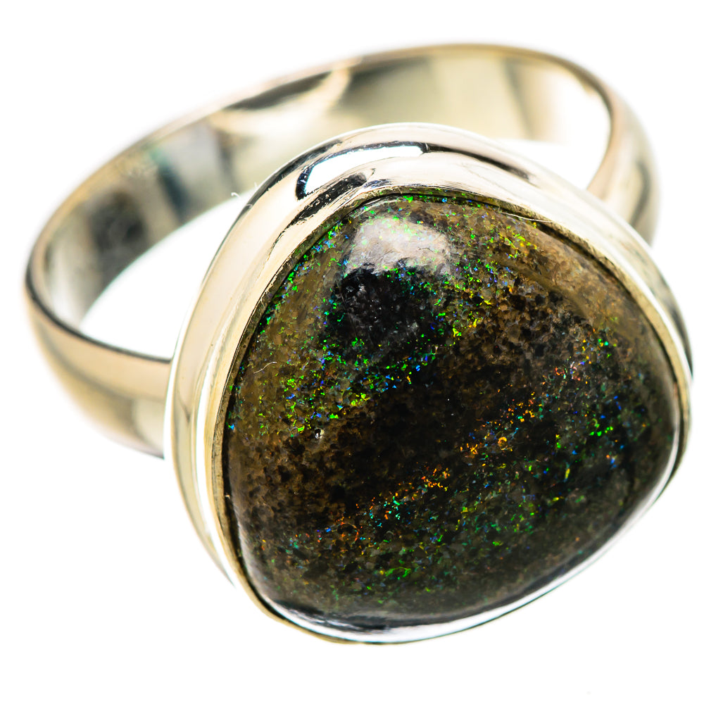Andamooka Opal Rings handcrafted by Anasilvercos - RING131588 - Photo 2
