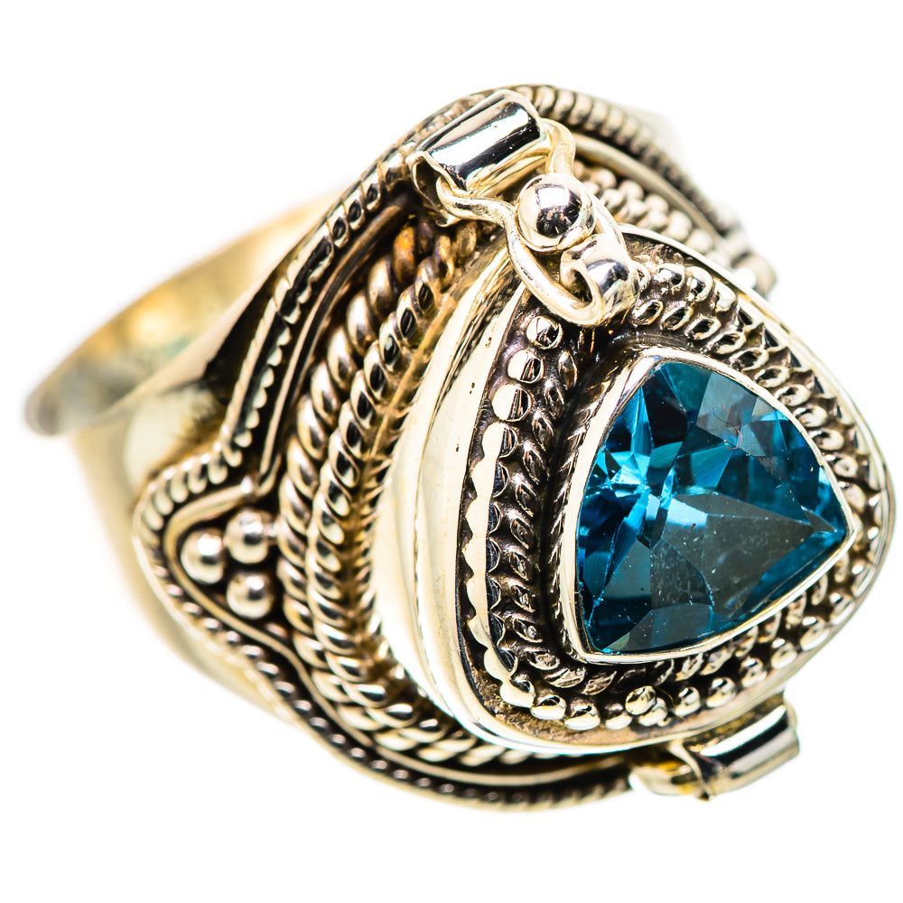 Swiss Blue Topaz Rings handcrafted by Anasilvercos - RING131590 - Photo 2