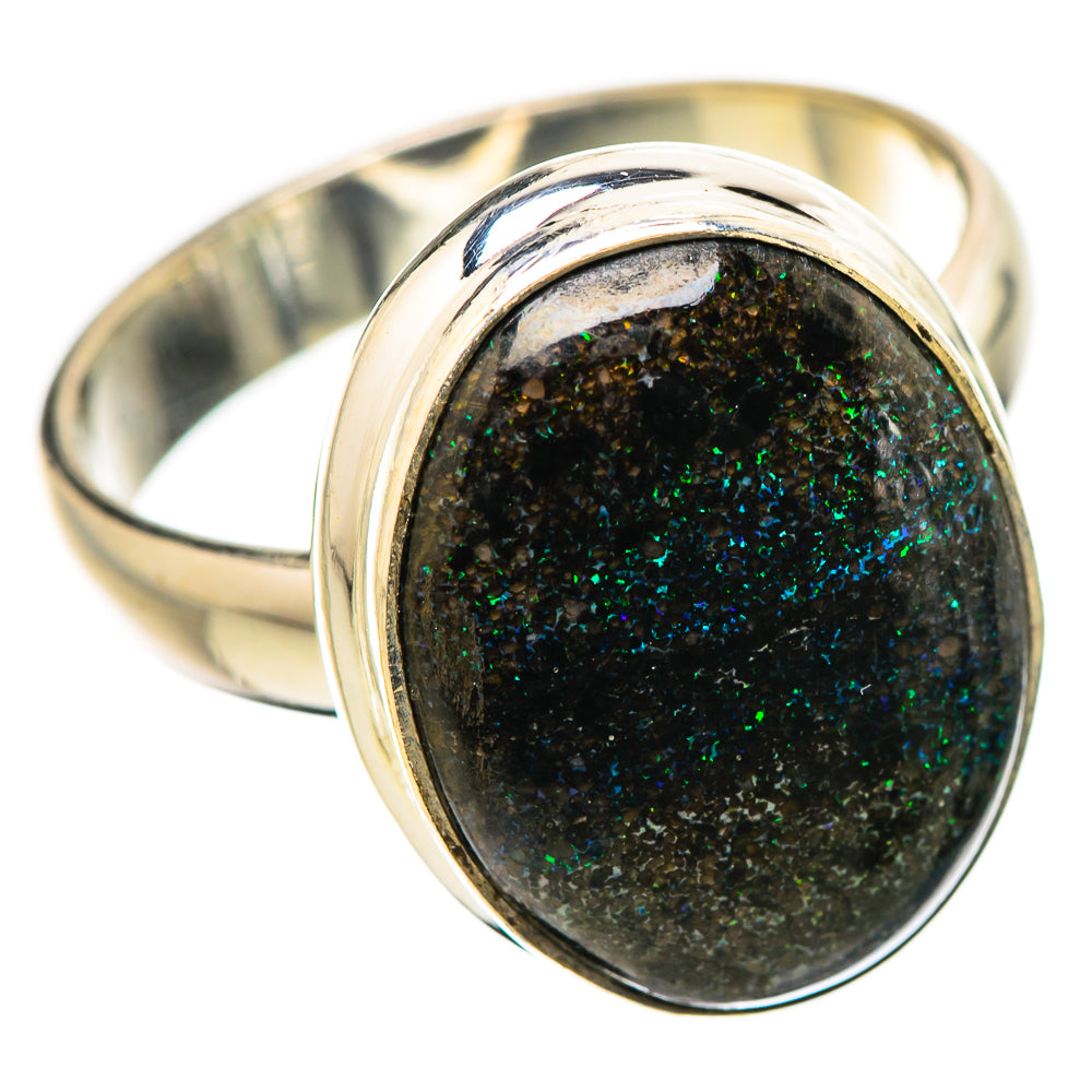 Andamooka Opal Rings handcrafted by Anasilvercos - RING131601 - Photo 2
