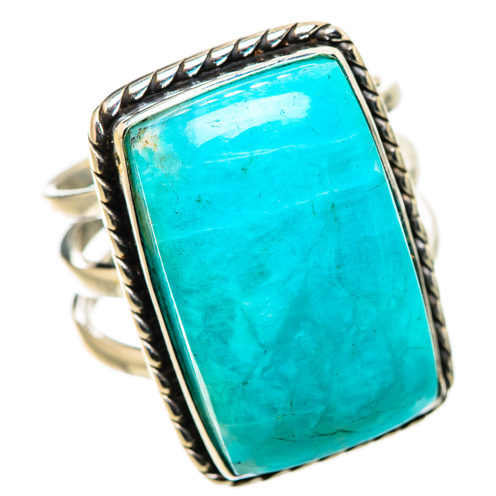 Peruvian Amazonite Rings handcrafted by Anasilvercos - RING131602 - Photo 2
