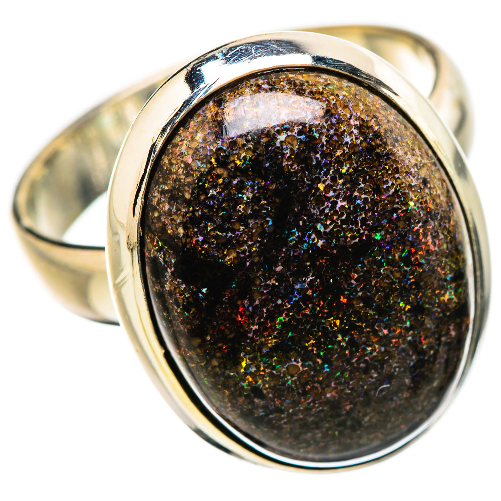 Andamooka Opal Rings handcrafted by Anasilvercos - RING131609 - Photo 2