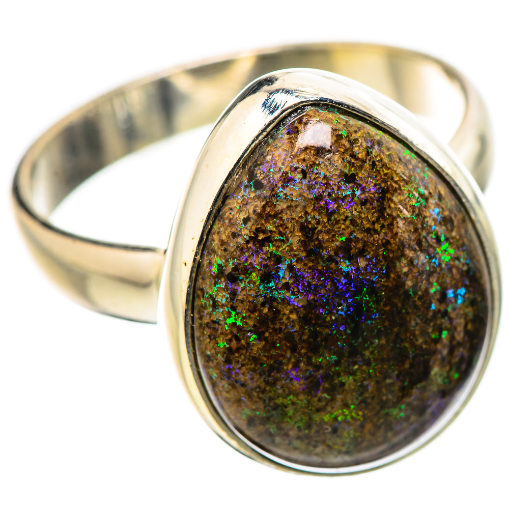 Andamooka Opal Rings handcrafted by Anasilvercos - RING131637 - Photo 2