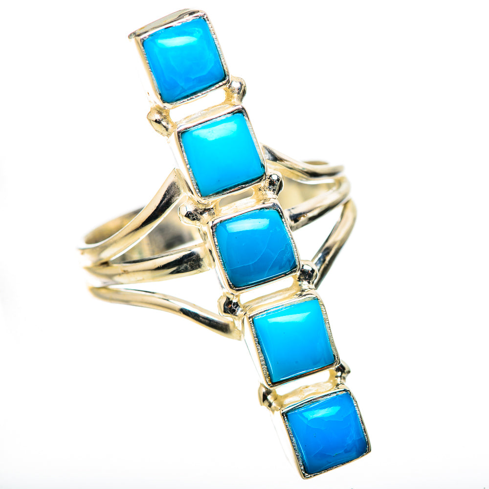 Sleeping Beauty Turquoise Rings handcrafted by Anasilvercos - RING131667 - Photo 2