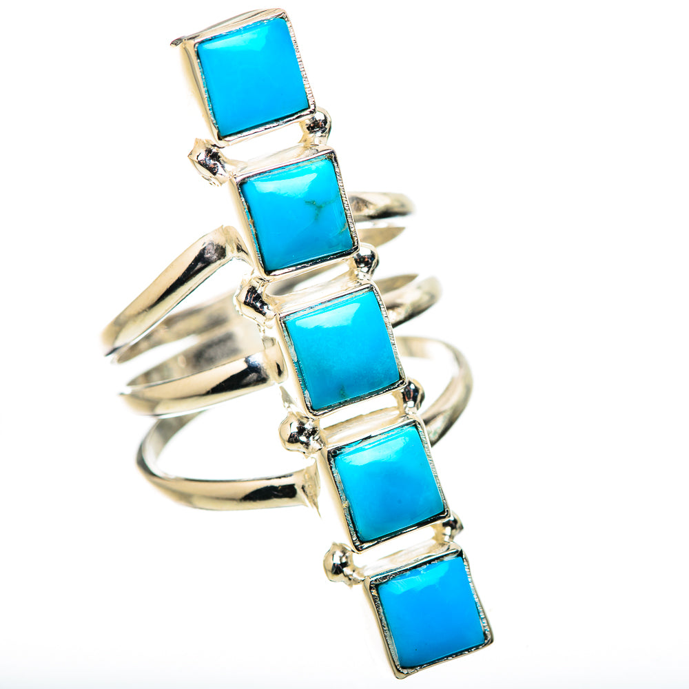 Sleeping Beauty Turquoise Rings handcrafted by Anasilvercos - RING131668 - Photo 2