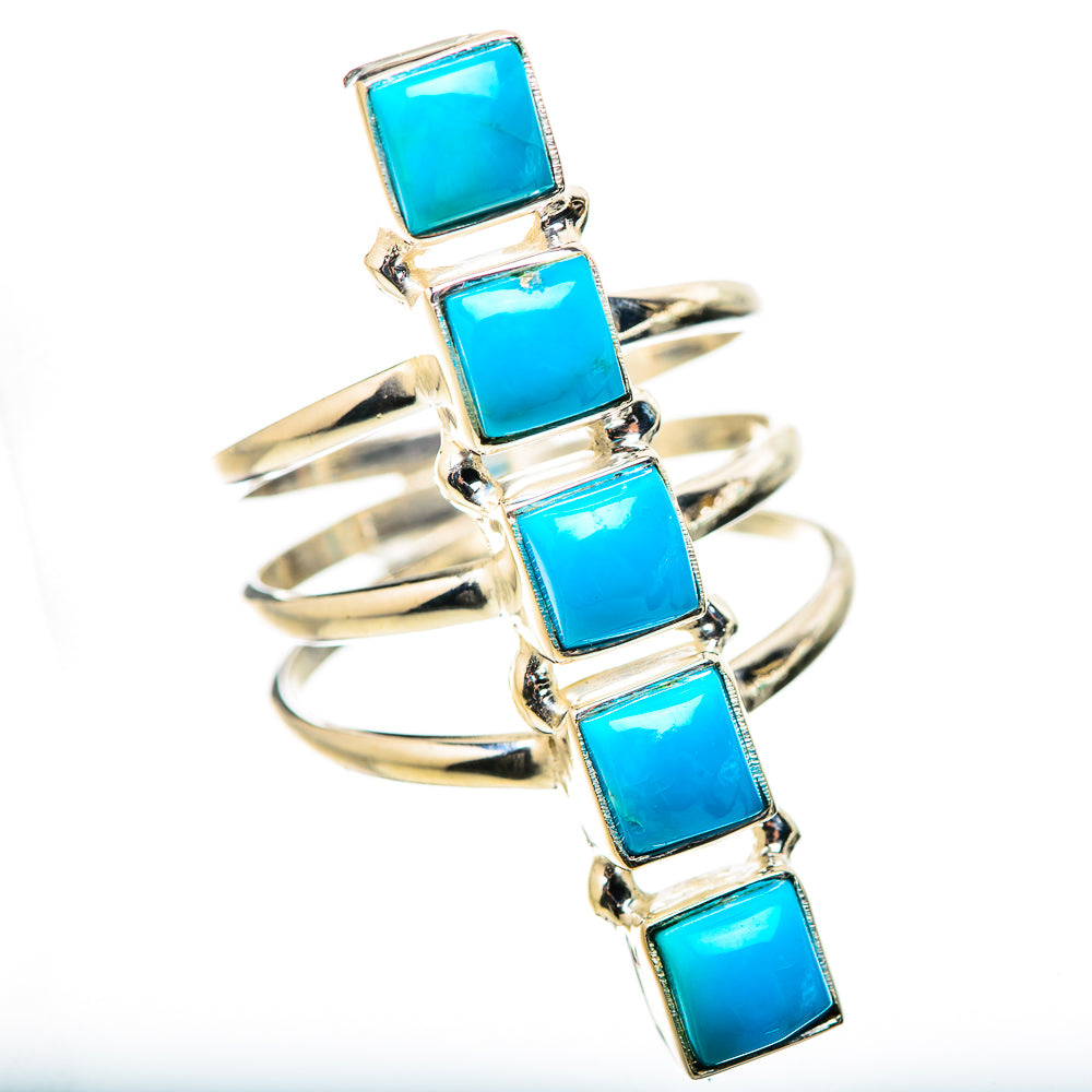 Sleeping Beauty Turquoise Rings handcrafted by Anasilvercos - RING131706 - Photo 2