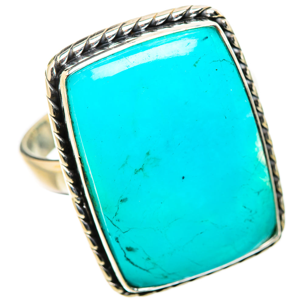 Peruvian Amazonite Rings handcrafted by Anasilvercos - RING131709 - Photo 2