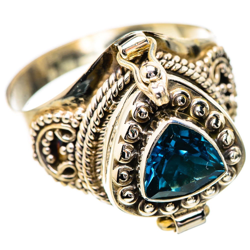 Swiss Blue Topaz Rings handcrafted by Anasilvercos - RING131750 - Photo 2