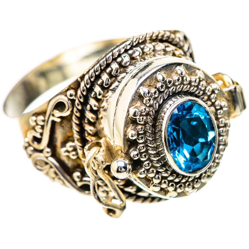 Swiss Blue Topaz Rings handcrafted by Anasilvercos - RING131751 - Photo 2