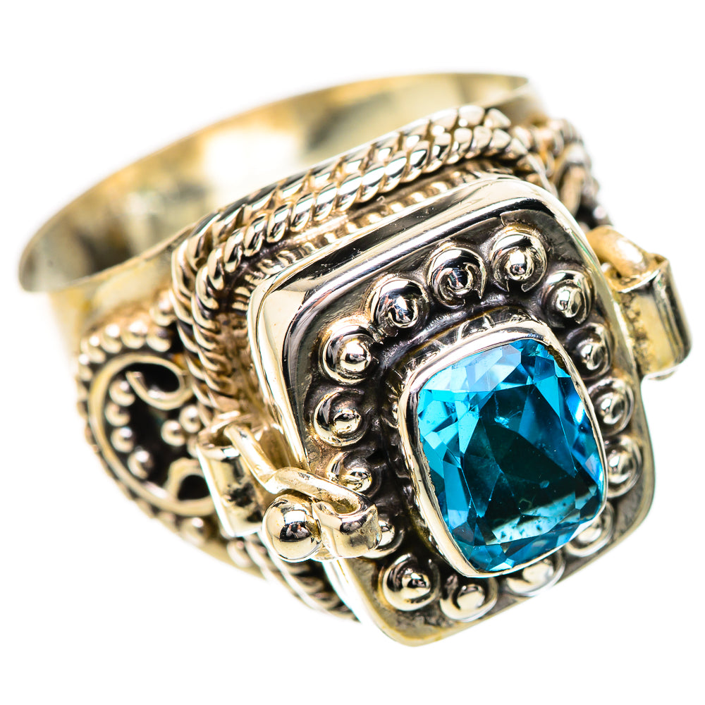 Swiss Blue Topaz Rings handcrafted by Anasilvercos - RING131765 - Photo 2
