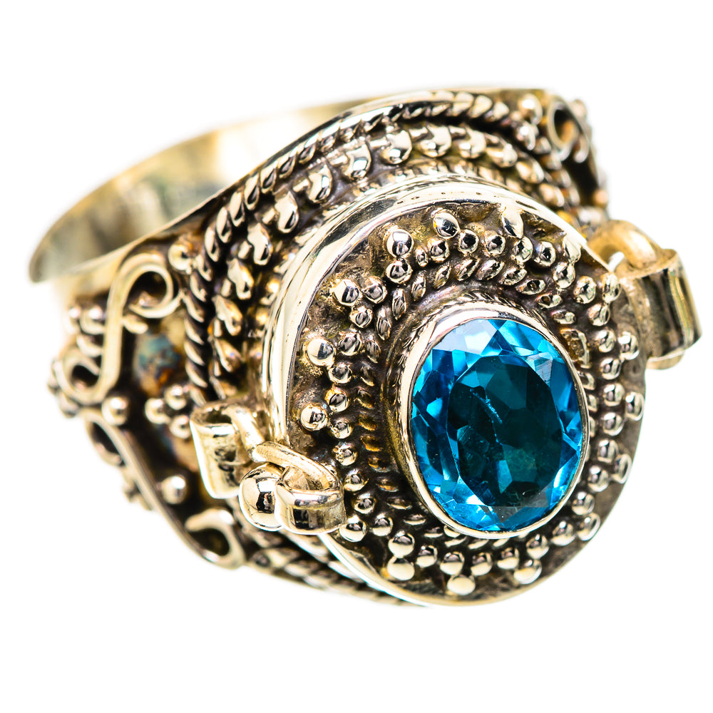 Swiss Blue Topaz Rings handcrafted by Anasilvercos - RING131766 - Photo 2