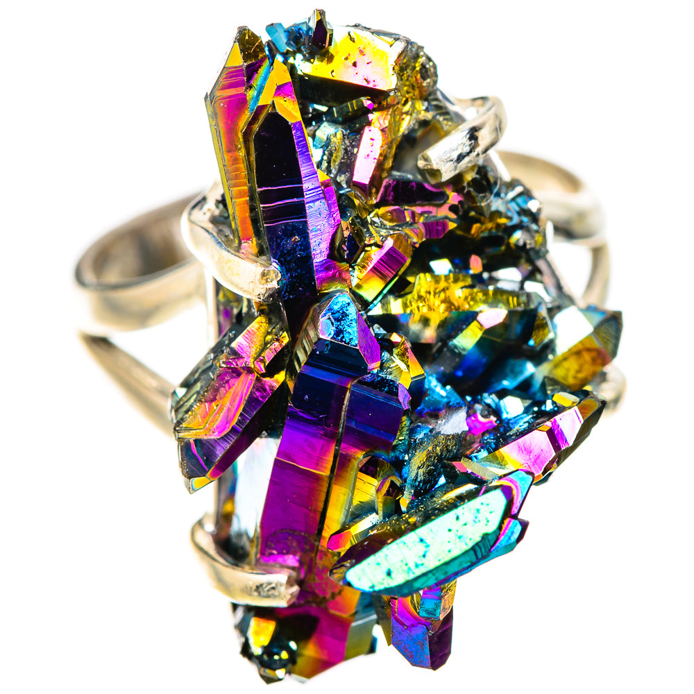 Titanium Sunshine Druzy Rings handcrafted by Anasilvercos - RING131775 - Photo 2