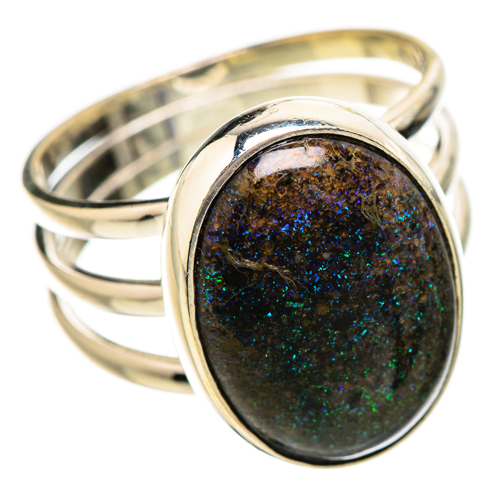 Andamooka Opal Rings handcrafted by Anasilvercos - RING131776 - Photo 2