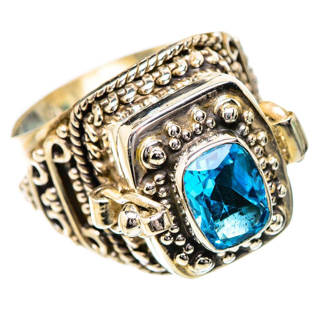 Swiss Blue Topaz Rings handcrafted by Anasilvercos - RING131780 - Photo 2