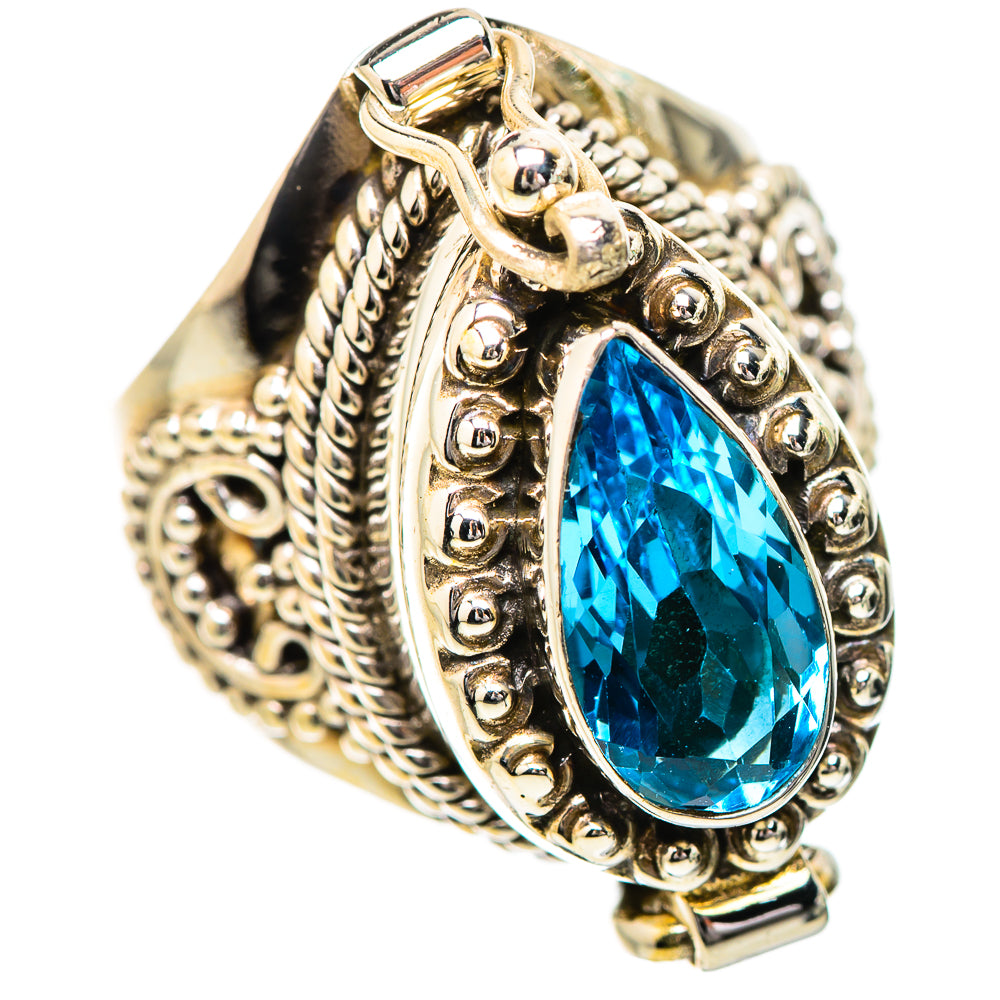 Swiss Blue Topaz Rings handcrafted by Anasilvercos - RING131781 - Photo 2
