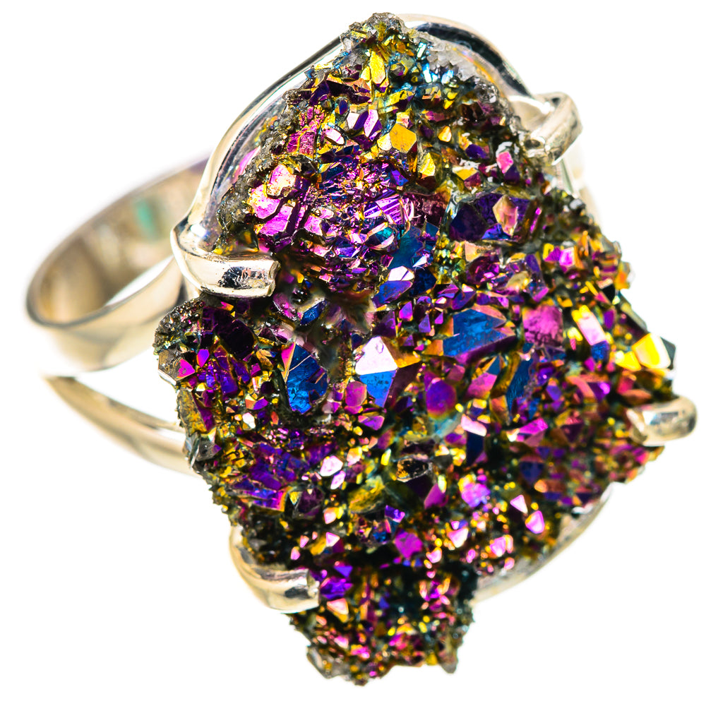 Titanium Sunshine Druzy Rings handcrafted by Anasilvercos - RING131790 - Photo 2