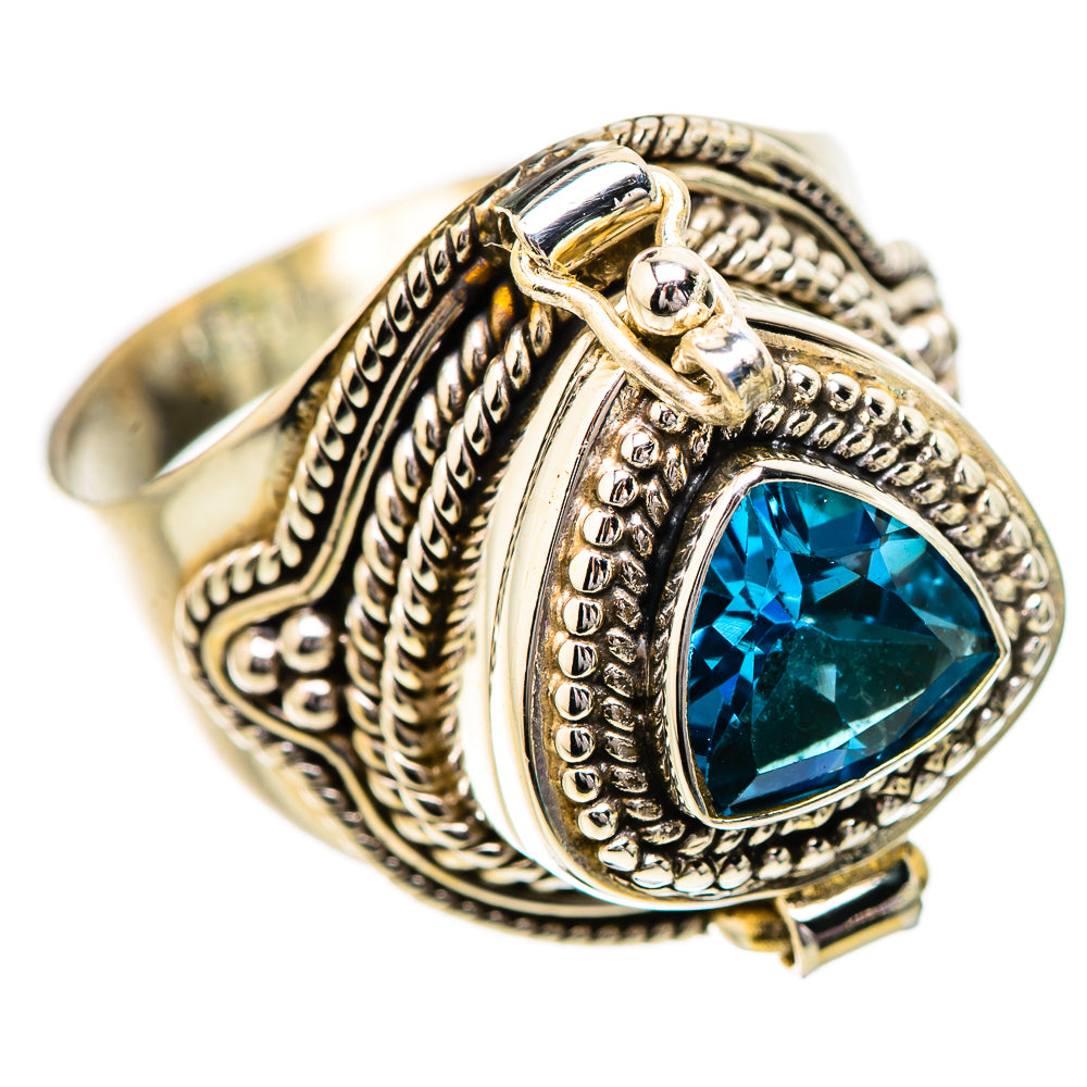 Swiss Blue Topaz Rings handcrafted by Anasilvercos - RING131796 - Photo 2