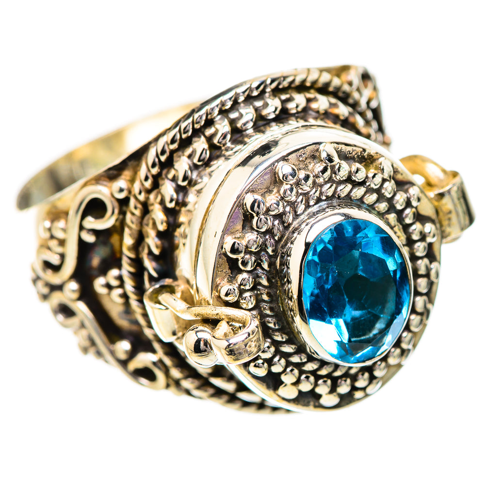 Swiss Blue Topaz Rings handcrafted by Anasilvercos - RING131797 - Photo 2