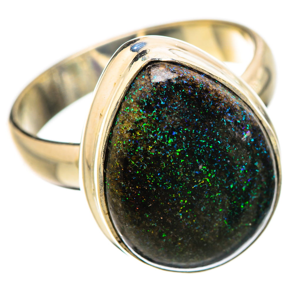 Andamooka Opal Rings handcrafted by Anasilvercos - RING131804 - Photo 2