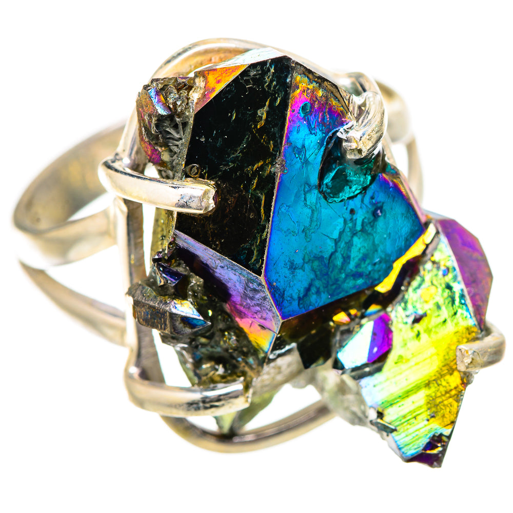 Titanium Sunshine Druzy Rings handcrafted by Anasilvercos - RING131826 - Photo 2