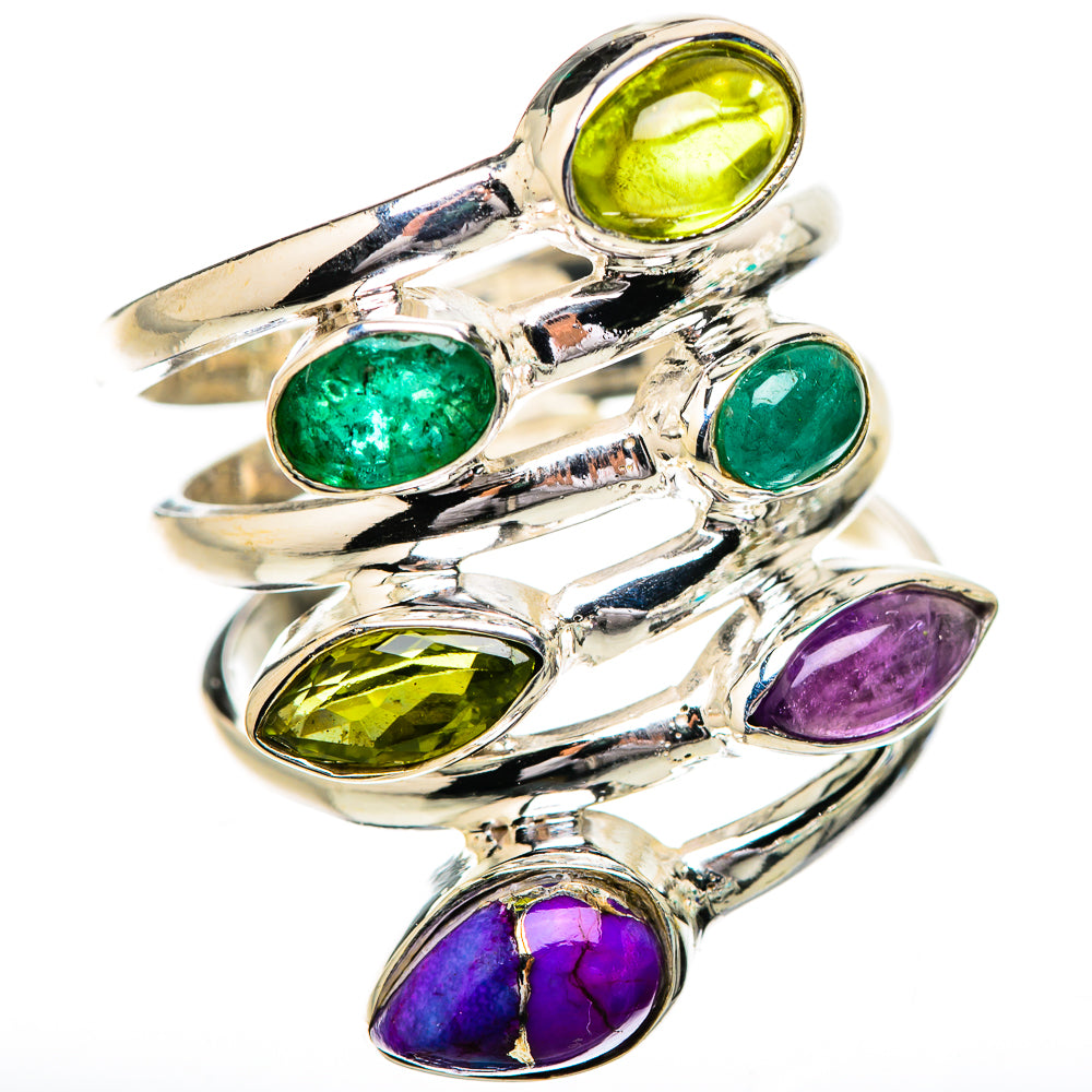 Purple Copper Composite Turquoise Rings handcrafted by Anasilvercos - RING131835 - Photo 2