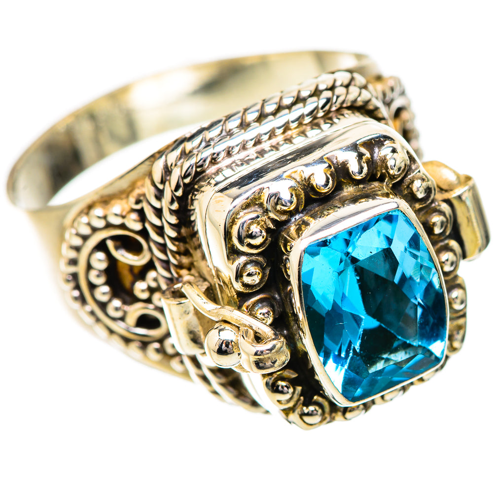 Swiss Blue Topaz Rings handcrafted by Anasilvercos - RING131840 - Photo 2