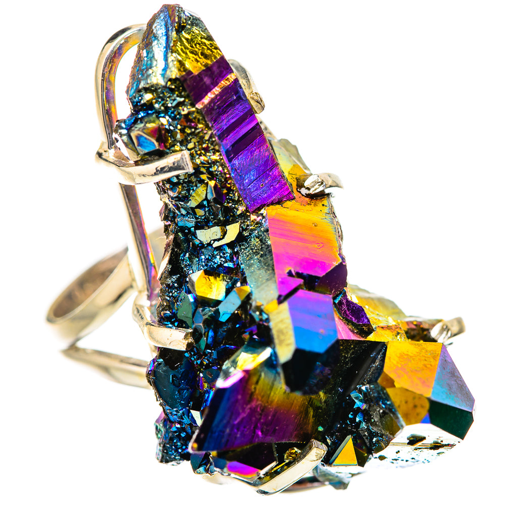 Titanium Sunshine Druzy Rings handcrafted by Anasilvercos - RING131909 - Photo 2