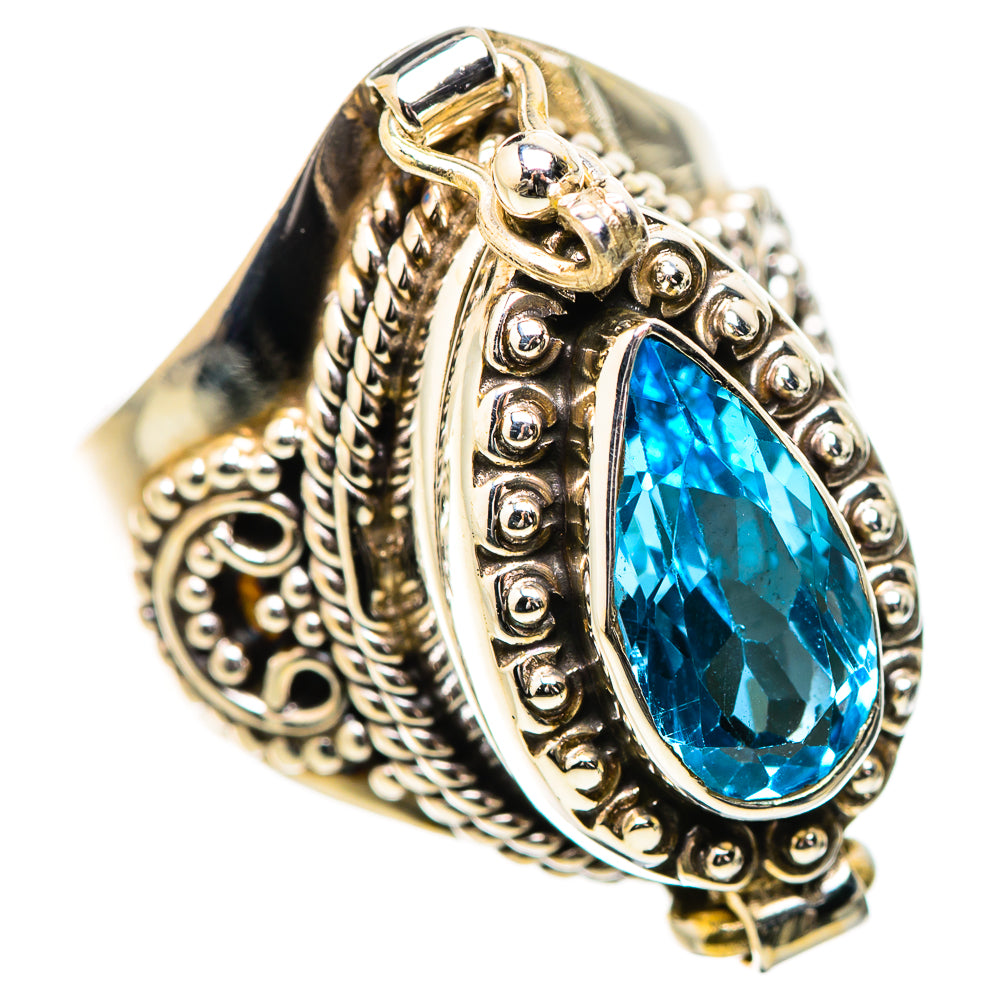 Swiss Blue Topaz Rings handcrafted by Anasilvercos - RING131950 - Photo 2