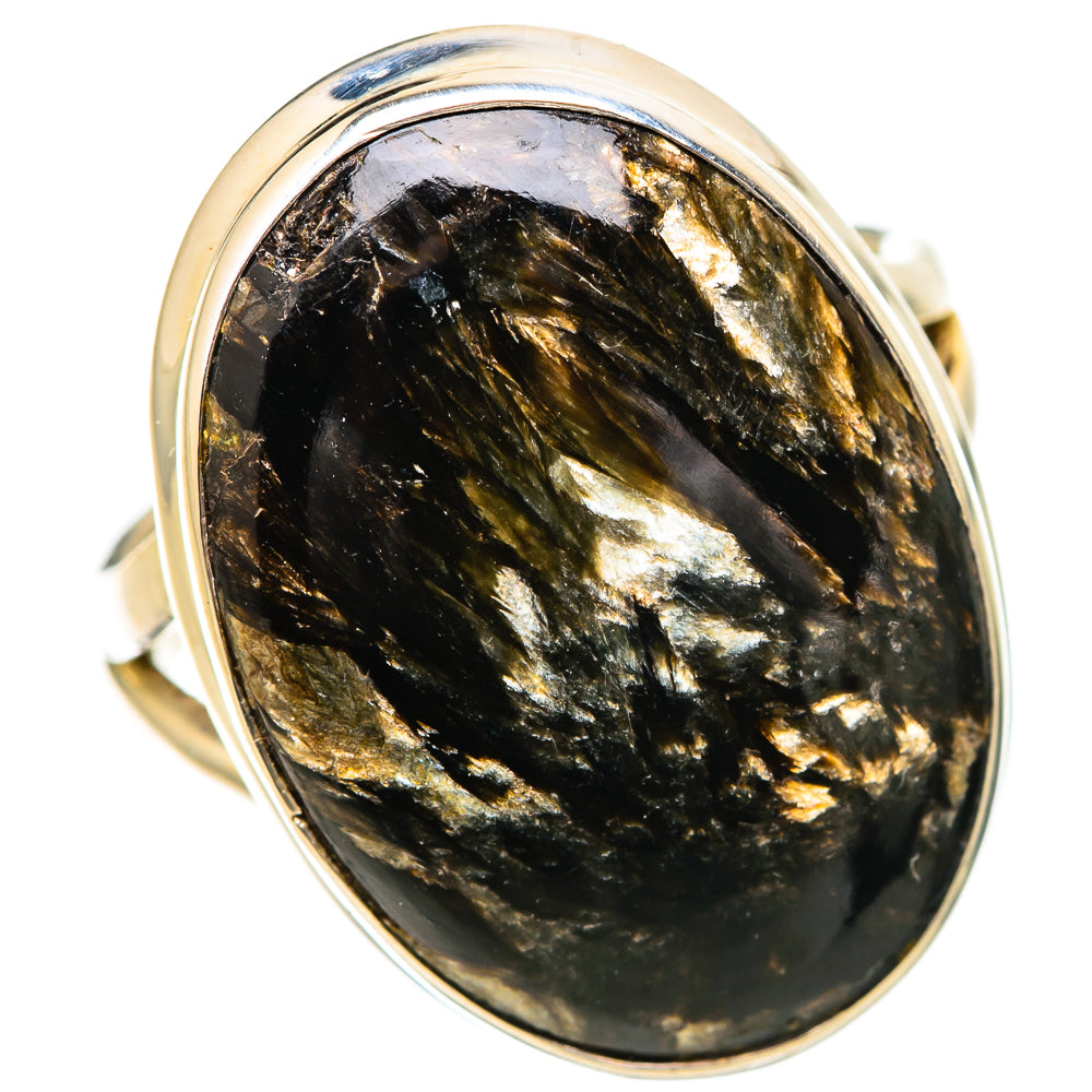 Golden Seraphinite Rings handcrafted by Anasilvercos - RING131976 - Photo 2