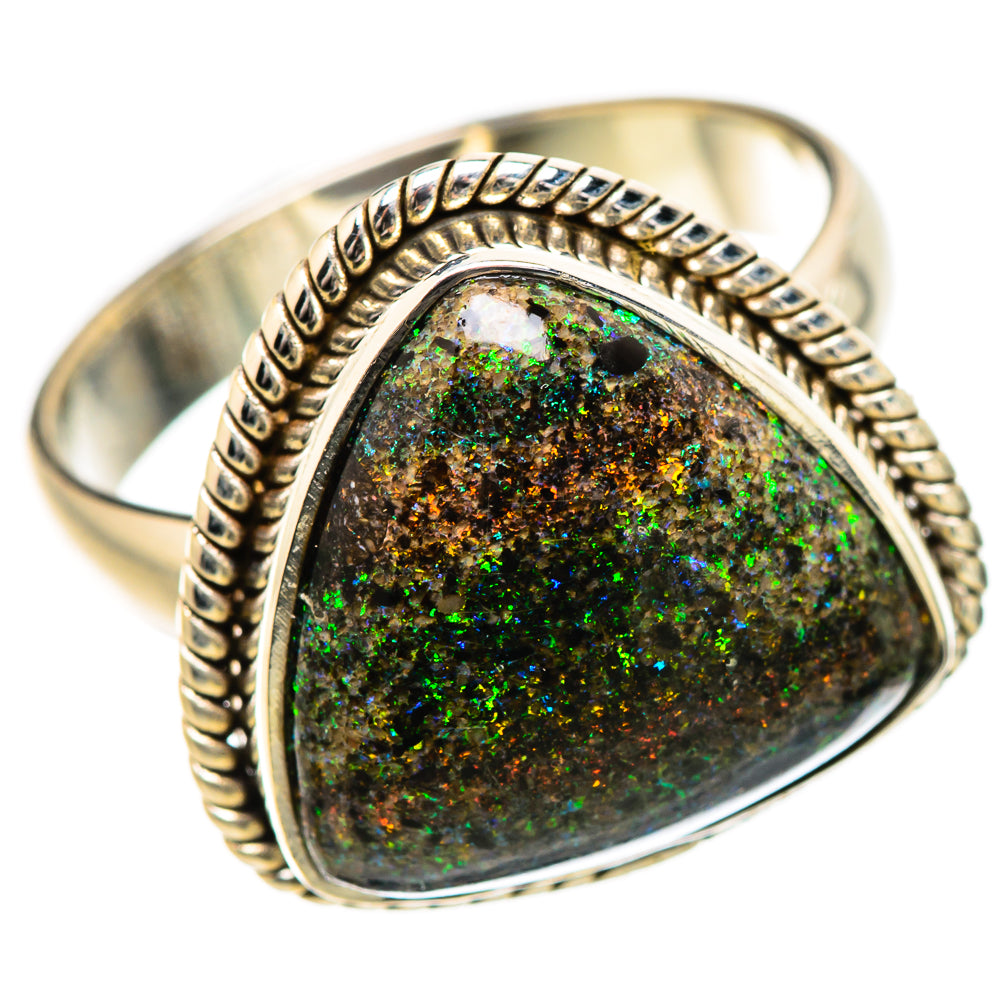 Andamooka Opal Rings handcrafted by Anasilvercos - RING131983 - Photo 2