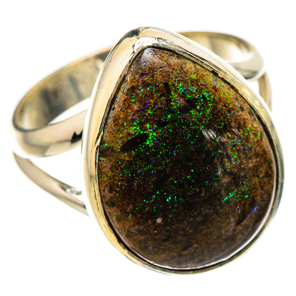 Andamooka Opal Rings handcrafted by Anasilvercos - RING131984 - Photo 2