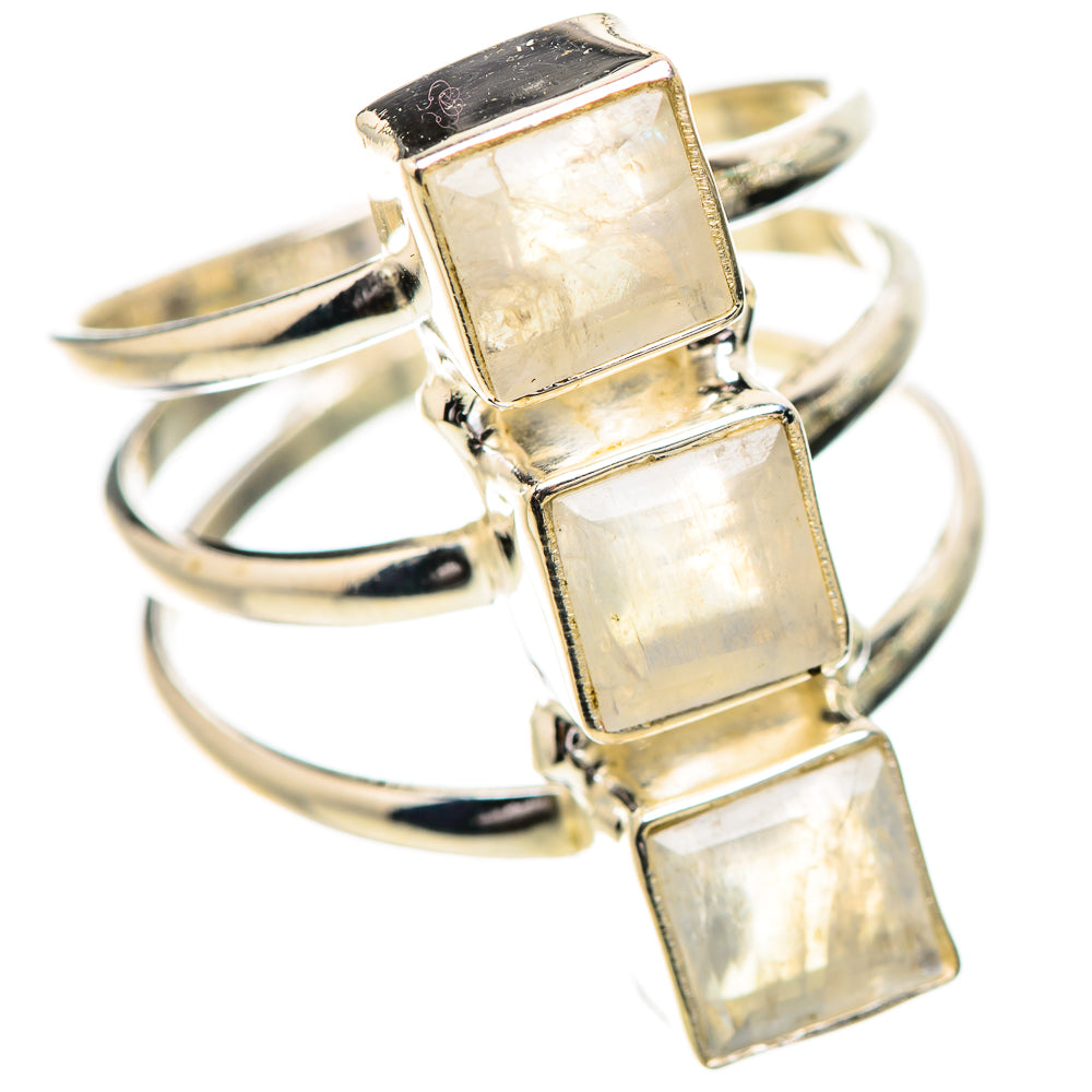 Rainbow Moonstone Rings handcrafted by Anasilvercos - RING131996 - Photo 2