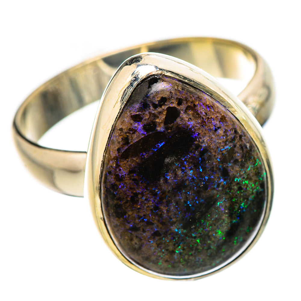 Andamooka Opal Rings handcrafted by Anasilvercos - RING131998 - Photo 2
