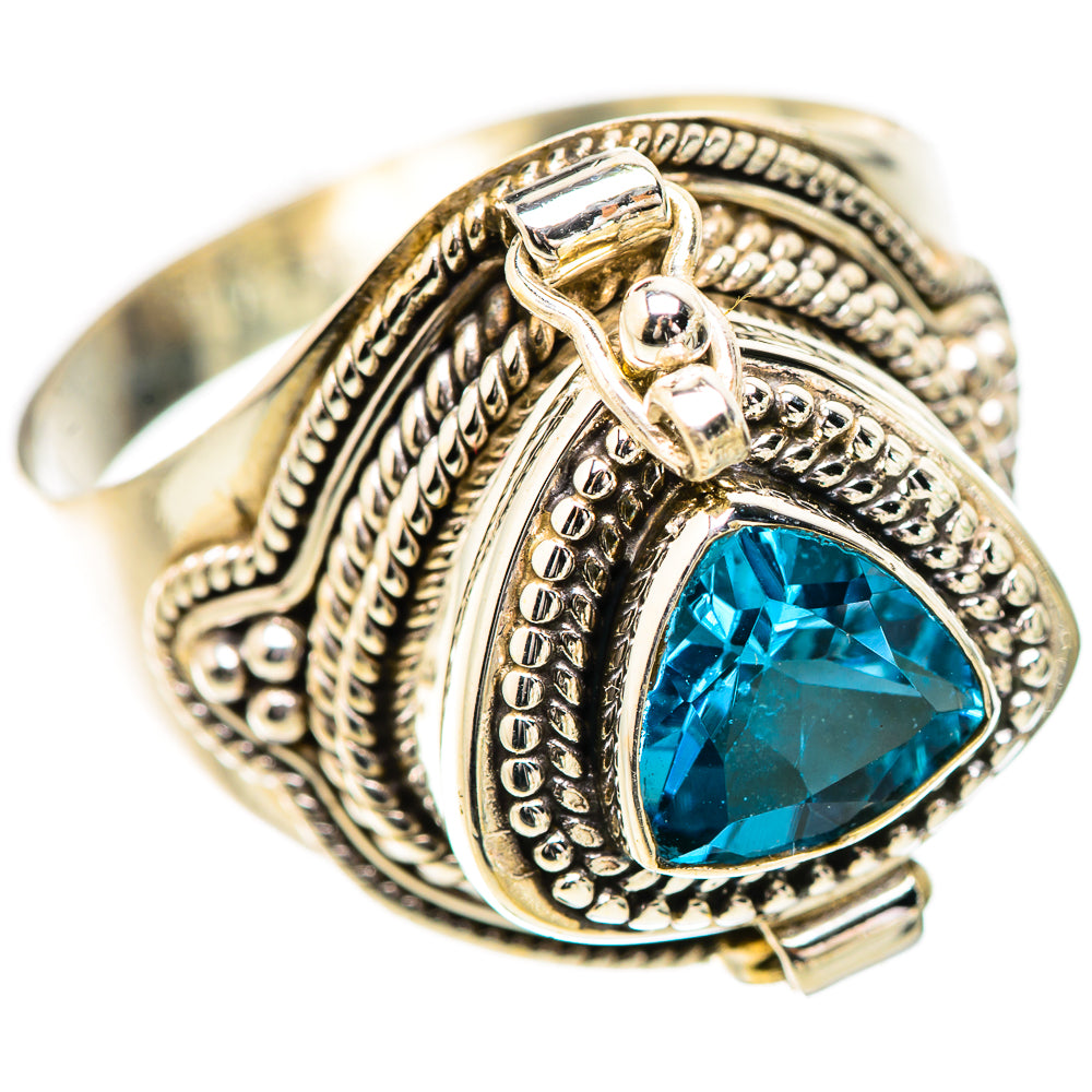 Swiss Blue Topaz Rings handcrafted by Anasilvercos - RING132001 - Photo 2