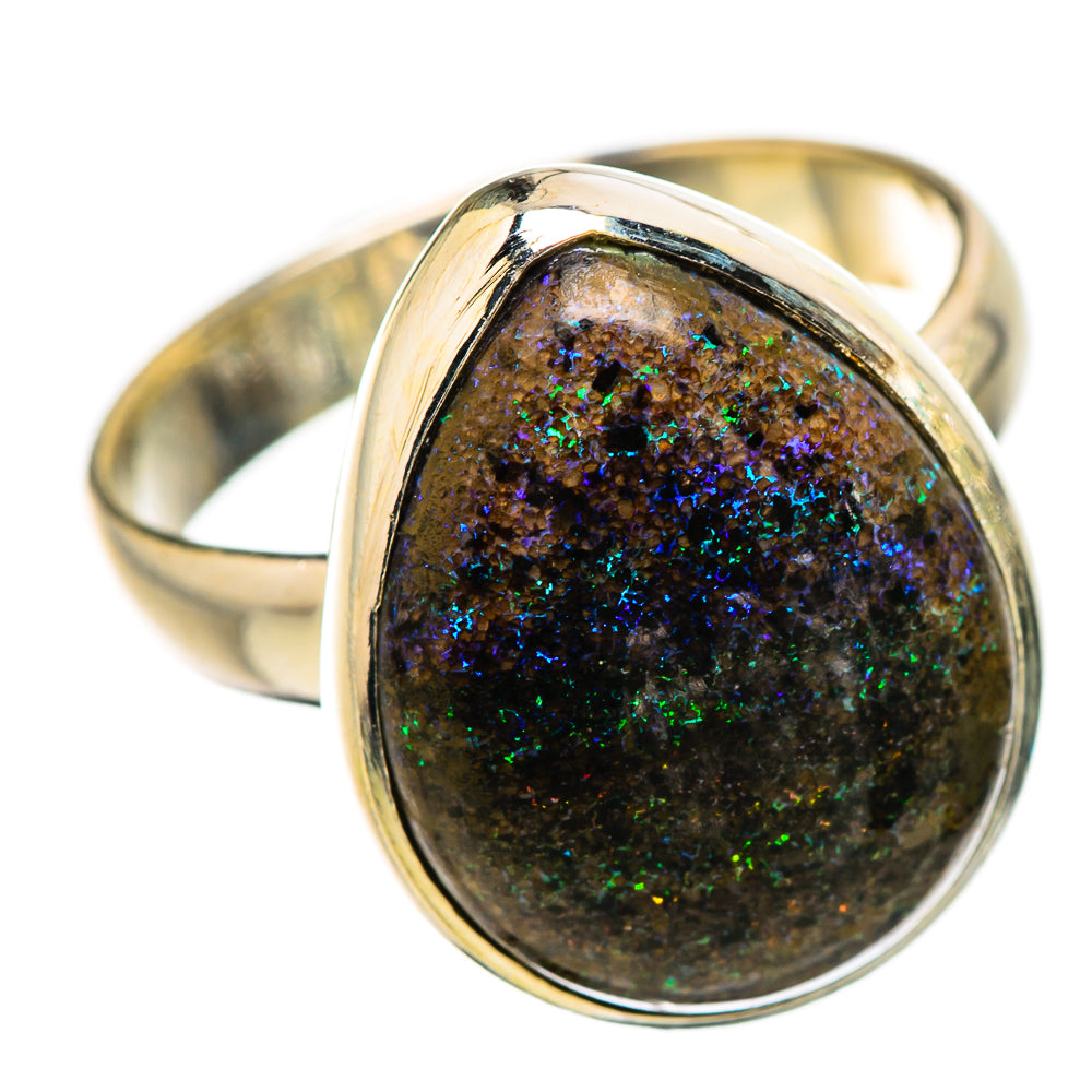 Andamooka Opal Rings handcrafted by Anasilvercos - RING132010 - Photo 2