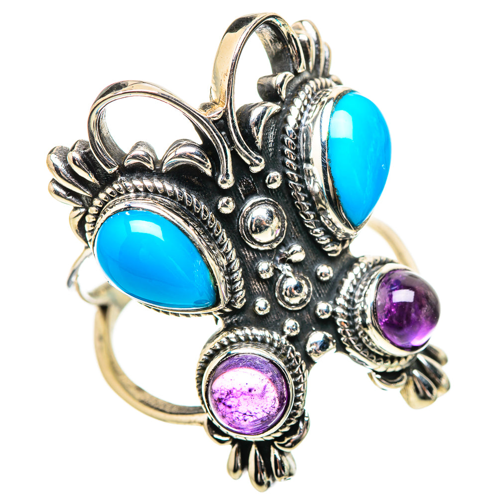Sleeping Beauty Turquoise Rings handcrafted by Anasilvercos - RING132029 - Photo 2