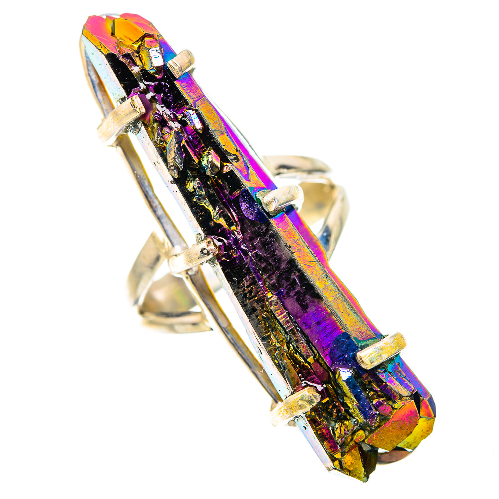 Titanium Sunshine Druzy Rings handcrafted by Anasilvercos - RING132051 - Photo 2