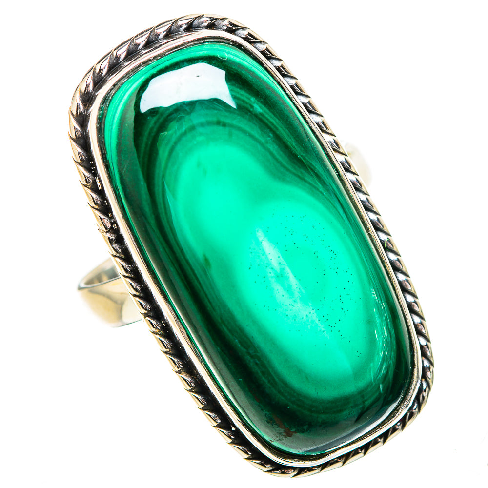 Malachite Rings handcrafted by Anasilvercos - RING132103 - Photo 2
