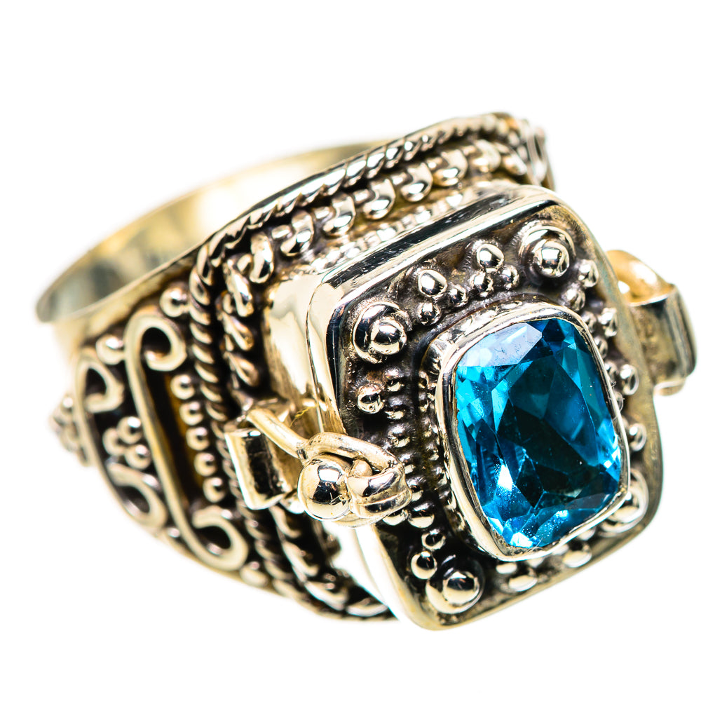 Swiss Blue Topaz Rings handcrafted by Anasilvercos - RING132151 - Photo 2