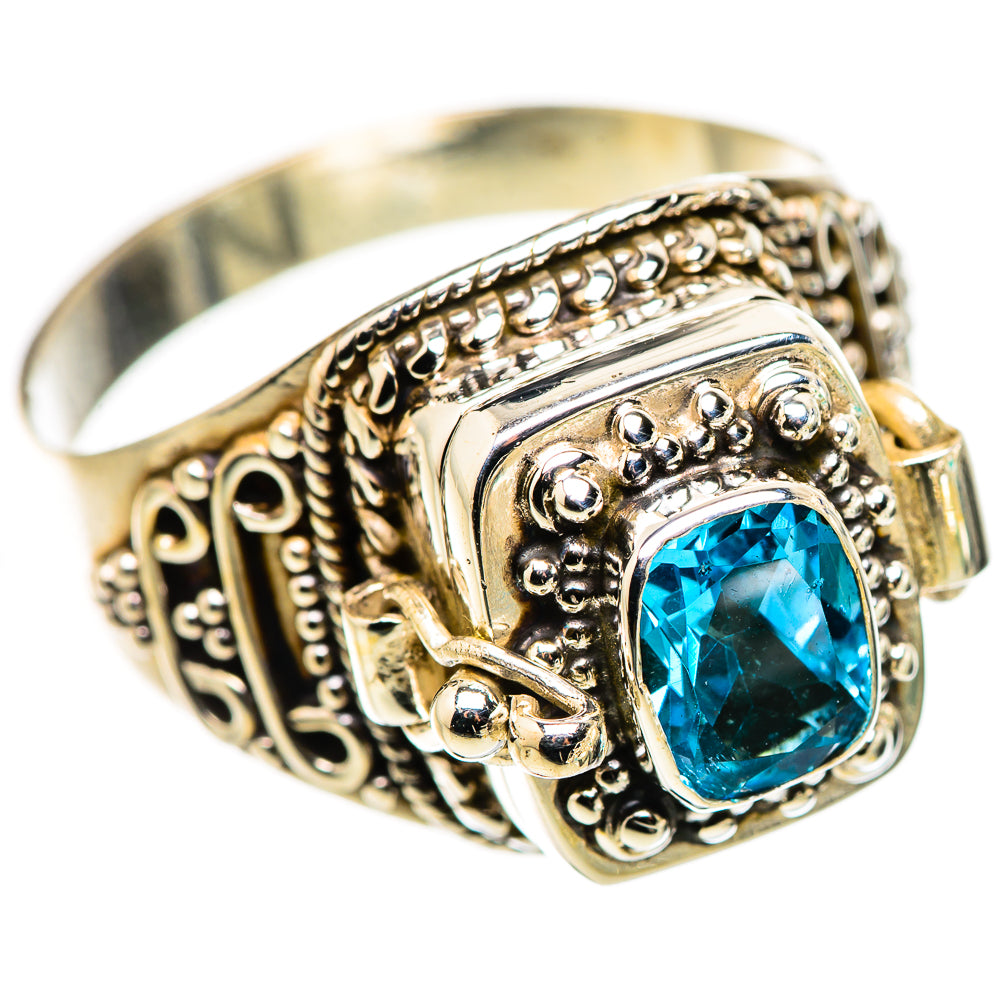 Swiss Blue Topaz Rings handcrafted by Anasilvercos - RING132216 - Photo 2