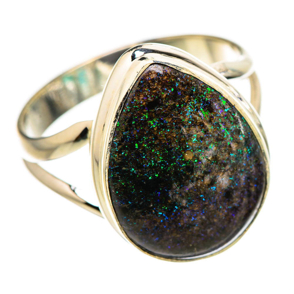 Andamooka Opal Rings handcrafted by Anasilvercos - RING132228 - Photo 2