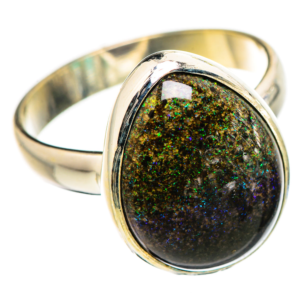 Andamooka Opal Rings handcrafted by Anasilvercos - RING132229 - Photo 2
